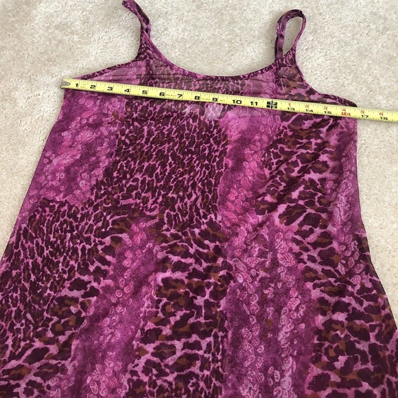 Vintage Victoria Secret Slip Nightie Sz M Pink Label Pink Leopard Print Sexy Y2K - Picture 8 of 9